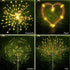 Set of 2 outdoor solar decorative lights with 210 LEDs, waterproof solar firework lights with 2 modes: flashing and stable, suitable for outdoor, ...