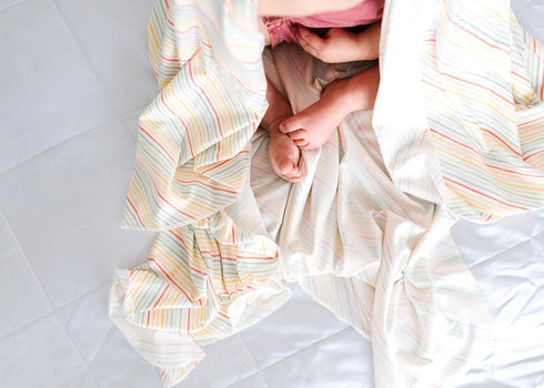 Copper Pearl Large Premium Knit Baby Swaddle Receiving Blanket Rainee...