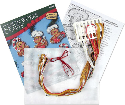 Design Works Crafts Counted Cross Stitch Ornament Kit, Gingerbread...