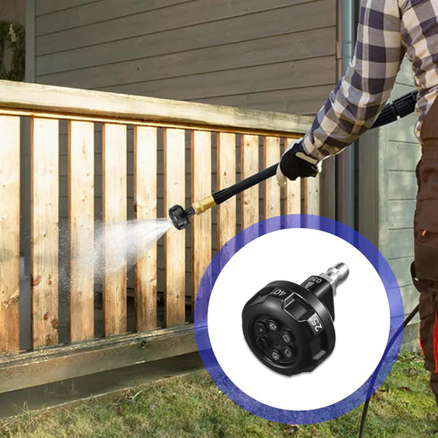 RIDGE WASHER Turbo Nozzle for Pressure Washer, Pressure Washer Nozzle, 6-in-1 Quick Changeover with 1/4'' Quick Connect...