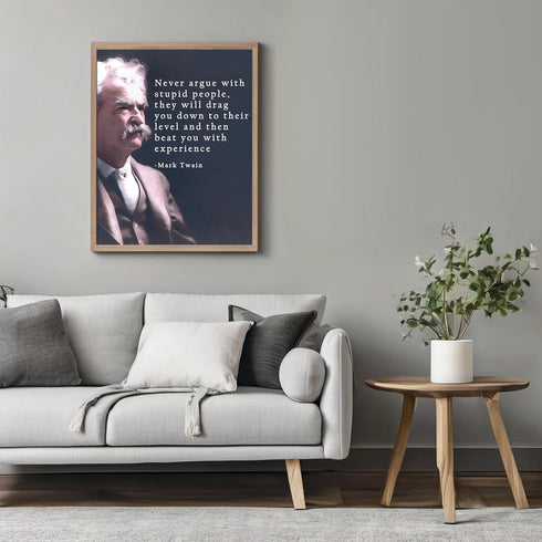 Posterizer 1 pcs-Mark Twain's Funny Quotes-Quotes and Poems-Motivational & Inspirational Art-Gift for Teachers-Decor for Home & Office- UNFRAMED W...