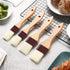 1 inch & 1.5 inch Pastry Brush Natural Boar Bristle Basting Brush Kitchen Oil Brush with Beech Wooden Handle and Hanging Rope String Grill BBQ Sau...