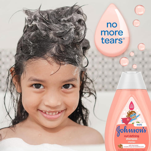 Johnson's Baby Curl-Defining, Frizz Control, Tear-Free Kids' Shampoo with Shea Butter, Paraben-, Sulfate- & Dye-Free Formula, Hypoallergenic & Gen...