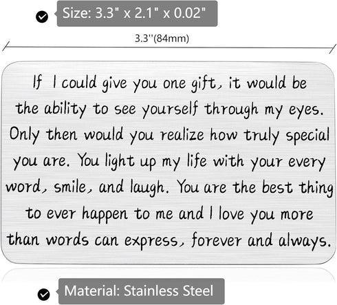 I Love You Wallet Card for Boyfriend, Anniversary Cards Gifts for Husband Spouse, Couple Gift for Him Birthday Valentines Day, Engagement Wedding ...