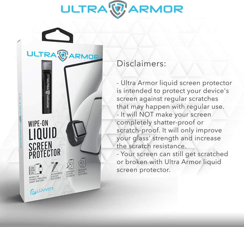 Liquid Glass Screen Protector for All Smartphones Tablets and Watches Wipe On Scratch and Crack Resistant Nano Protection for Up To 4 Devices - Bo...