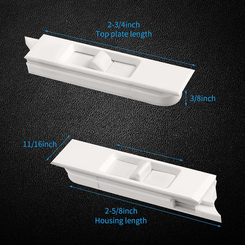 Tilt Latch Pairs White Plastic Construction Snap-In Latch Pairs Spring Loaded Sliding Window Tilt Latch for Home Window Accessories (8)...