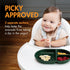 Boon Chow Silicone Plate Set - 3 Unbreakable Divided Toddler Plates - Baby Plates for 6 Months and Up - Baby Led Weaning Supplies - Mint Multicolo...