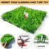 2 PCS Hermit Crab Climbing Toys Faux Grass Mat 10 x 10 Inch Fake Turf Hermit Crab Climbing Wall Fish Tank Artificial Plant Decorations Hermit Crab...