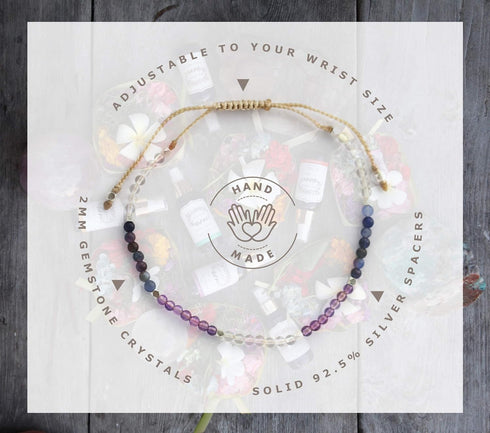 BALIPURA Aura Bracelet Collection for Women - 2mm SMALL (TINY) BEADS, Healing Crystals, Gemstones, and 925 Solid Silver Beads - Essential Women's ...