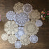 MINDPLUS Set of 14 Hand Crochet Doilies Cotton Crocheted Lace Doilies 4-10 Inches Round White Beige Vintage Wedding Tea Party...