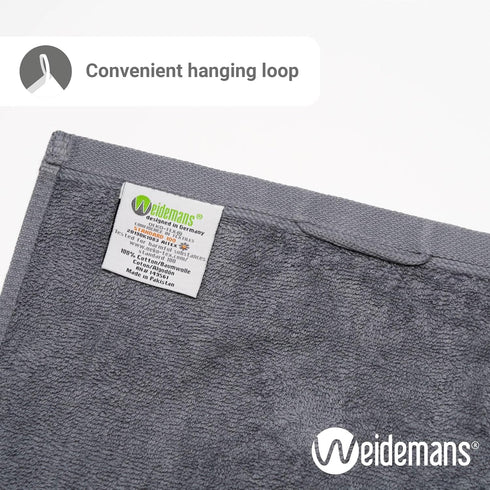 Premium Towel Set of 4 Hand Towels 18" x 30" Color: Dark Grey |100% Cotton|4 Ultra Soft and Highly Absorbent Hand Towels for Bathroom, Gym, Hotel,...