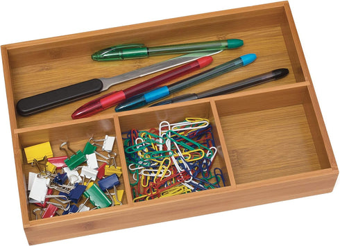Lipper International 824, Bamboo Wood 4-Compartment Organizer Tray, 11 5/8" x 7 7/8" x 1 3/4"...