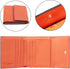 Travelambo RFID Blocking Small Mini Compact Wallet Coin Pouch Holder Trifold Credit Card Holder Pocket Purse for Women (Napa Orange)...