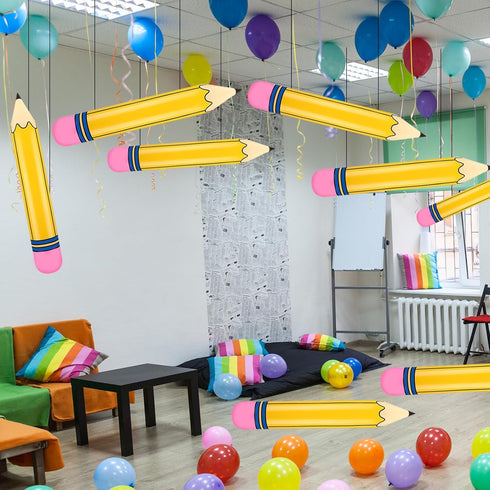 27 Inch Giant Large Inflatable Pencil Back to School Graduation Decor Hanging Inflatable Pencil Classroom Decoration for Back to School Classroom ...
