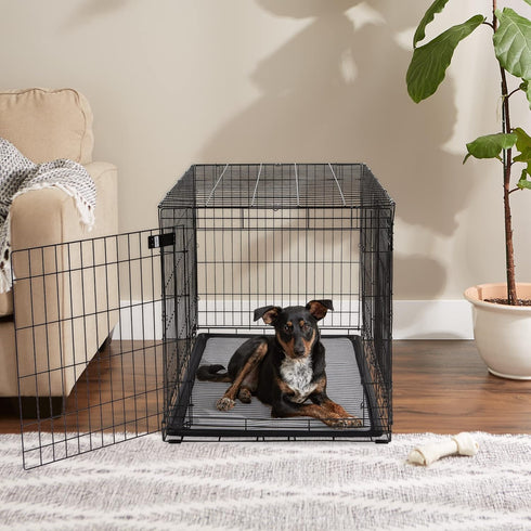 Bone Dry Striped Pet Cage Mat, X-Large - 25 x 39, Gray...