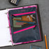 Five Star Pencil Pouch, Pen Case, Storage Organizer for School Supplies Earbuds Chargers Cables Makeup, 3-Pocket, Fits 3 Ring Binder, Navy/Pink (5...