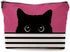 Black Cat Gifts - Gifts For Cat Lovers, Cat Makeup Bag, Cat Mom Gifts, Black Cat Small Makeup Cosmetic Bag For Purse(Pink Makeup Bag),Makeup Bag 7...