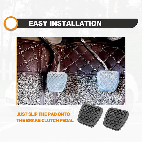 2 Pcs Rubber Brake Clutch Pedal Cover, Compatible with Honda Civic, Replacements 46545-SA5-000, 46545 SA5 000, 46545SA5000, Pedal Pad Cover...