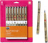 SAKURA Pigma Micron Fineliner Pens - Archival Gray Ink Pens - for Writing, Drawing, or Journaling - Assorted Point Sizes - 8 Pack...