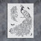 GSS Designs Peacock Stencil - Reusable Large Stencils for Painting on Wood Wall Canvas Fabric Furniture Crafts 12''x16'' - Peacock Feather Stencil...
