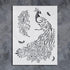 GSS Designs Peacock Stencil - Reusable Large Stencils for Painting on Wood Wall Canvas Fabric Furniture Crafts 12''x16'' - Peacock Feather Stencil...