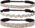 Hipsy Women's Adjustable Non Slip Skinny Wave & Wide Bling Glitter Headband Mixed 3-pack (Mixed Rose Gold)...