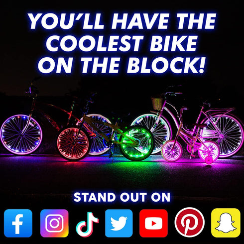 Activ Life Bike Light for Wheels (1 Tire, White) Popular Summer Ideas for Girls & Fun Gift Ideas for Him and Her- Popular Bicycle Decorations for ...