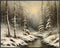 Posterizer 1 pcs-snowy winter scene of trees and nature 5-Landscape & Nature Art-GIft for Men Women Teens-Living Room Bedroom Decor- unframed wall...