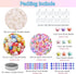 SHUANGART 531 Pcs Phone Chain Beaded Making kit, Cell Phone Charms Lanyard Wrist Strap Set with Matte Frosted Beads Burst Round Beads Glass Seed B...