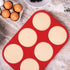 Mrs. Anderson's Baking 6-Cup Muffin Top Pan, Non-Stick European-Grade Silicone...