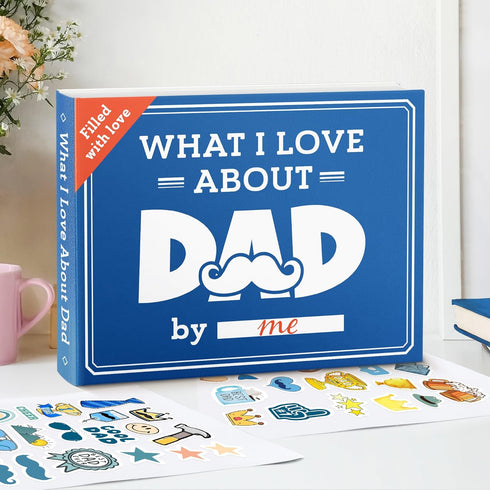 What I Love about Dad Book - Father's day Gifts for Dad from Daughter, Son - Dad Gifts from Daughter, Son - Birthday Gifts for Dad, Dad Birthday G...