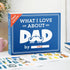 What I Love about Dad Book - Father's day Gifts for Dad from Daughter, Son - Dad Gifts from Daughter, Son - Birthday Gifts for Dad, Dad Birthday G...