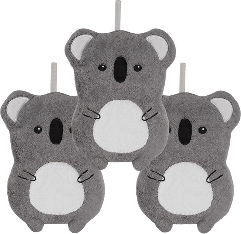 SHIDOW Cute Hand Towels Animals, Kitchen Hand Towels Cute Animals,Bathroom Kitchen Home Cleaning Tool (Grey)...