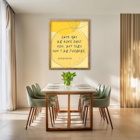 Posterizer 1 pcs-Lemon with Positive Affirmation-Fun Trendy Art-Motivational & Inspirational Art-Kitchen & Bar Art-Kitchens, Dining Room Decor- un...