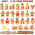 Christmas Gingerbread Bulletin Board Classroom Decoration,Gingerbread Man House Cut-Outs for Winter Holidays Merry Christmas Party for Classroom O...