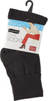 No nonsense Women's Cotton Basic Cuff Sock, Black - 3 Pair Pack, 4-10 (BC2264)...