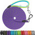NTR Dog Rope Leash, 20FT Recall Training Lead with 2 Swivel Hooks, Reflective Threads and Soft Rubber Handle, Puppy Leash for Walking, Hunting, Ca...