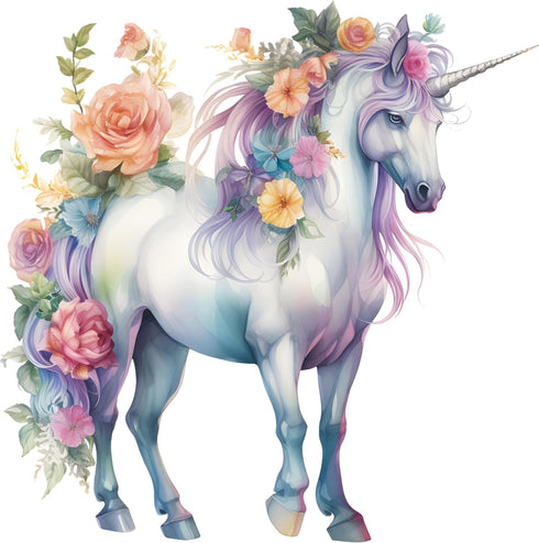 Fabric Panel 8"x8" Unicorn 100% Cotton Quilting Panel Square AM316...