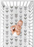 Grey and White Arrow Baby or Toddler Fitted Crib Sheet for Woodland Arrow Collection by Sweet Jojo Designs...