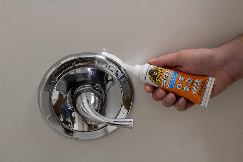 Gorilla Waterproof Caulk & Seal 100% Silicone Sealant, White, 2.8oz Squeeze Tube (Pack of 2)...
