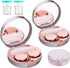 2 Pack Contact Lens Case, Contact Case Travel with Cleaner Washer, Tweezers, Remover Tool Contact Solution Bottle (Rose Gold)...