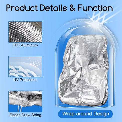 Baby Car Seat Sun Shade Cover,Toddler Car Seat Cooler Car Seat Heat Protector with Draw String,Block Sunlight & UV Ray Keeps Baby Seat at A Cool T...