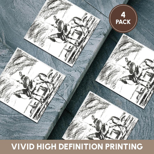 3dRose Don Quixote- Don Quixote, Spanish, Literature, Novel, Fiction, Fictional Spanish, People, Man Ceramic Tile Coasters (Set of 4)...