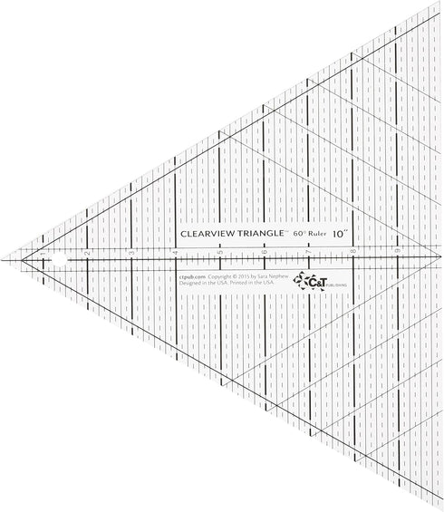 C&T Publishing CTP20329 Clearview 60 Degree Triangle Ruler, 10"...