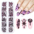 Makartt Dark Purple Nail Rhinestone Flatback Rhinestone Round Amethyst Crystal Glass Nail Charms Diamonds Nail Jewels Rhinestones for DIY Crafts M...