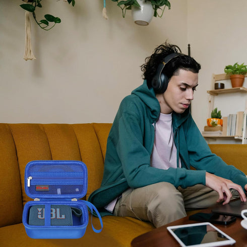 Carrying Case for JBL Go 3 / JBL Go 4 Portable Bluetooth Speaker, Waterproof Dustproof Speaker Storage Holder, Wireless Compact Speaker Travel Pro...