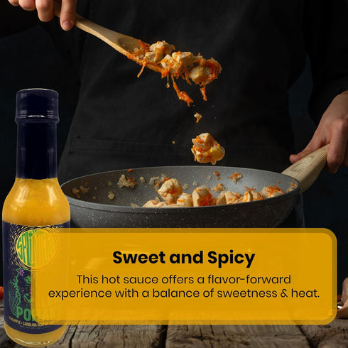 Splintered Sauce Lu'Au Pohaku Hot Sauce -Tropical Fusion of Pineapple and Carolina Reaper - Exhilarating Flavor with Intense Heat - Perfect for Sp...