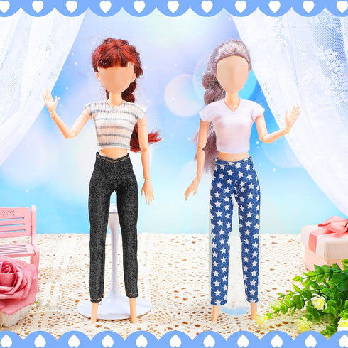4 Sets Doll Clothes 11.5 Inch Girl Doll Accessories Doll Clothing Doll Outfits Doll T Shirt Dress Short Sleeve and Pant for Girls Birthday Gifts(V...