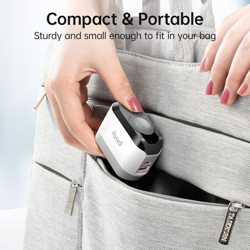BUDI iPhone Fast Charger with Foldable Apple Watch Wireless Charging USB PD 38W Wall Charge Travel Charger for Apple Watch Block Wall Charger iPho...