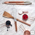 Copper Measuring Cups and Spoons Set – 8-Piece Stackable Stainless Steel Metal Measuring Utensils – Stylish and Sturdy Rose Gold Kitchen Accessori...